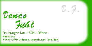 denes fuhl business card